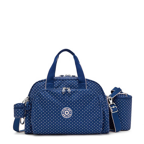 Kipling Camama Classic Printed Diaper Bags Soft Dot Blue | CA 1243EB